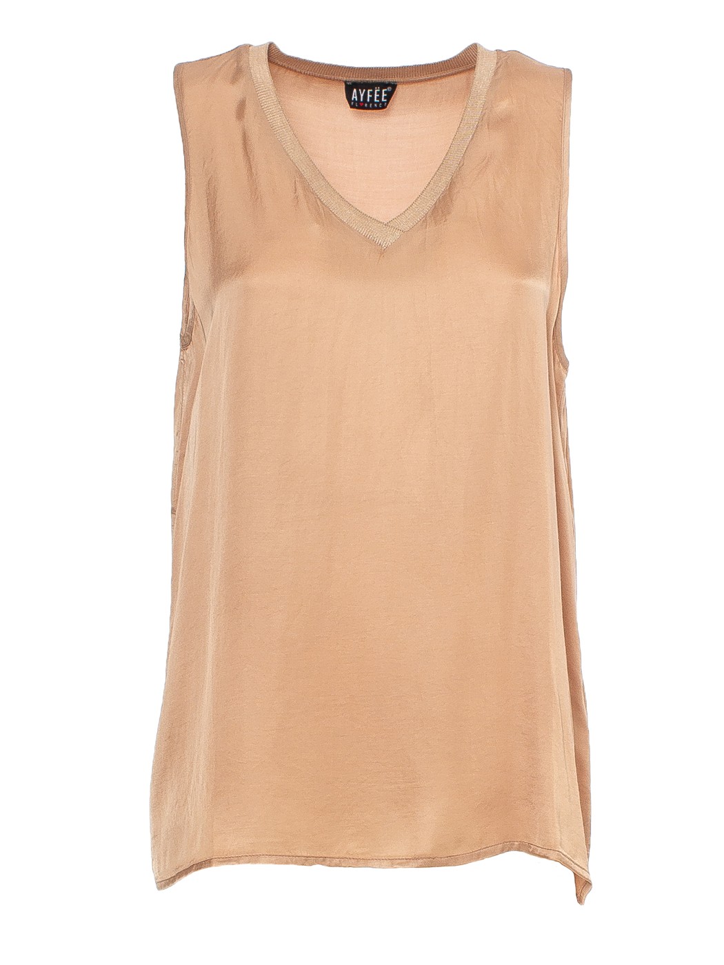 TOP SENZA MANICHE DETTAGLIO LUREX 4 TG 100%VI MADE IN ITALY